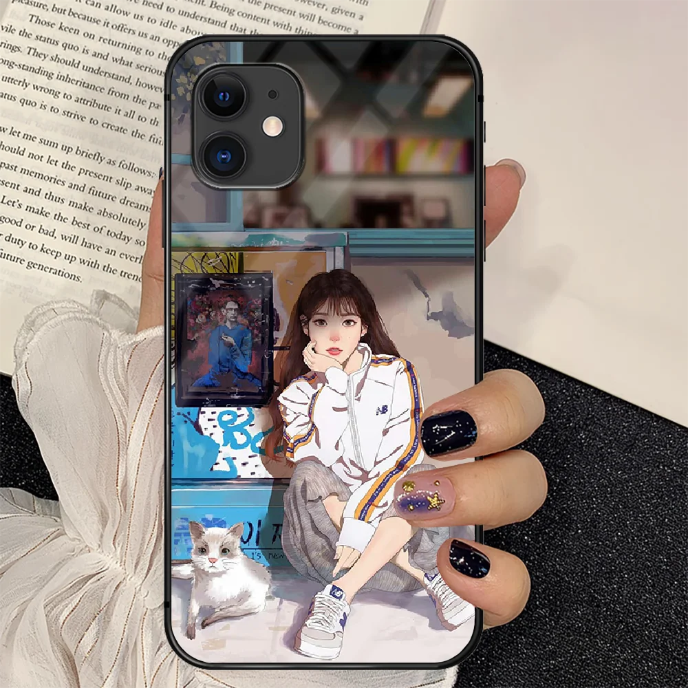 cute IU Lee Ji Eun Phone Tempered Glass Case Cover For IPhone 6 6S 7 8 11 12 X Xr Xs Se 2020 Pro Max Plus Mini Trend Silicone 
cute IU Lee Ji Eun Phone Tempered Glass Case Cover For IPhone 6 6S 7 8 11 12 X Xr Xs Se 2020 Pro Max Plus Mini Trend Silicone