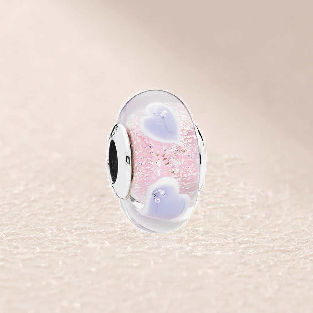 796599CZ-1 Plentiful Hearts Murano Glass Charm 
796599CZ-1 Plentiful Hearts Murano Glass Charm