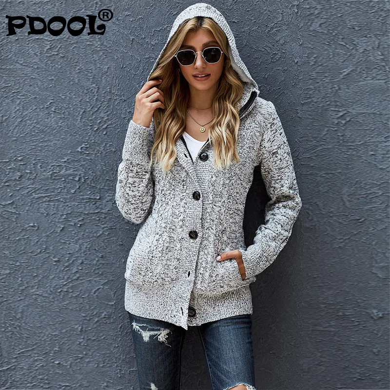 Autumn Winter Sweater Women's New Single Row Button Loose Women's Cross-border Women's Hooded Plush Sweater Coat
Autumn Winter Sweater Women's New Single Row Button Loose Women's Cross-border Women's Hooded Plush Sweater Coat