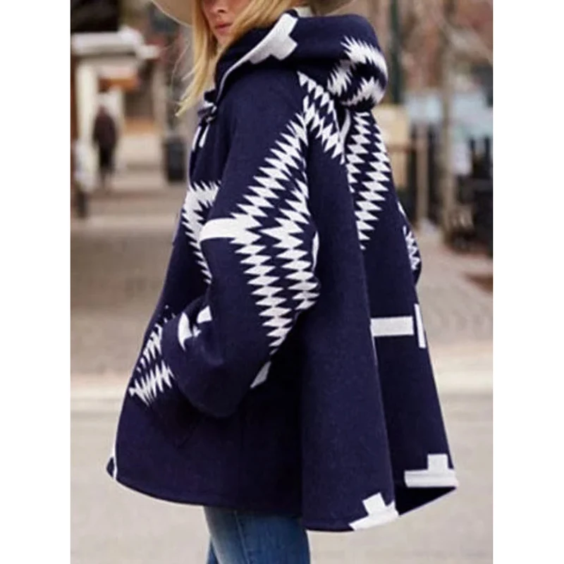 Winter Women's Jacket Geometric Print Woolen Coat Warm Long Coats Women Elegant Pocket Button Jackets Women Hoodies Overcoat Top
Winter Women's Jacket Geometric Print Woolen Coat Warm Long Coats Women Elegant Pocket Button Jackets Women Hoodies Overcoat Top