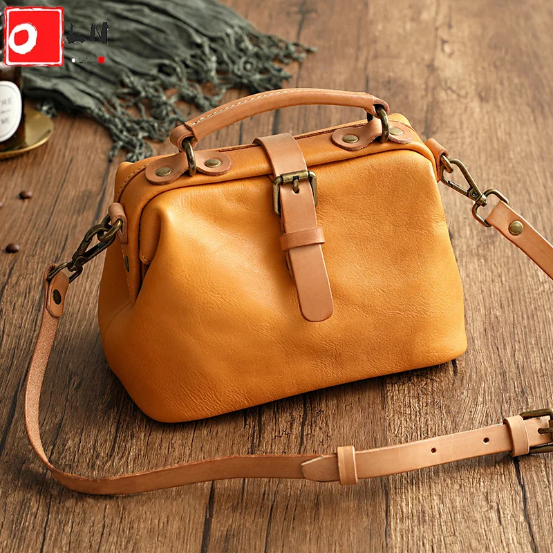 OLN Women Designer Frame Shoulder Bag Luxury Vegetable Tanned Leather Female Handbag Retro Casual Crossbody Bag for Lady 2021
OLN Women Designer Frame Shoulder Bag Luxury Vegetable Tanned Leather Female Handbag Retro Casual Crossbody Bag for Lady 2021