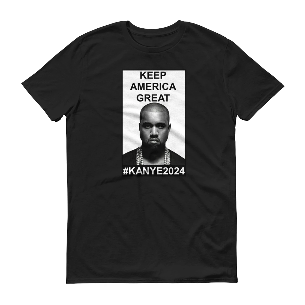 Kanye West Keep America Great Kanye2024 футболка в стиле хип хоп Новая Черная летняя стильная