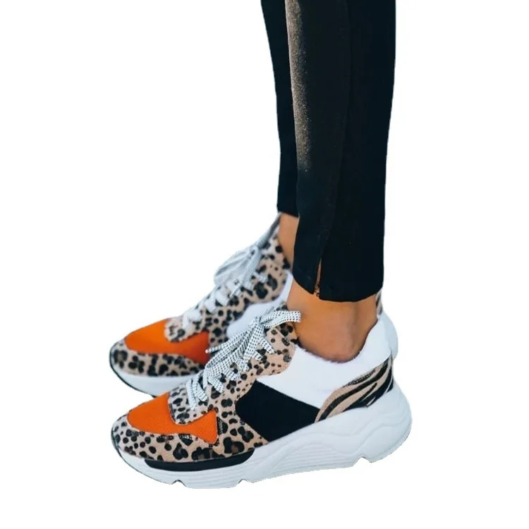 Fashion Women Vulcanize Sneakers Lace-Up Wedge Casual Ladies Leopard Sneakers Platform Ladies Outdoor Sports Shoes Comfy Shoes
Fashion Women Vulcanize Sneakers Lace-Up Wedge Casual Ladies Leopard Sneakers Platform Ladies Outdoor Sports Shoes Comfy Shoes