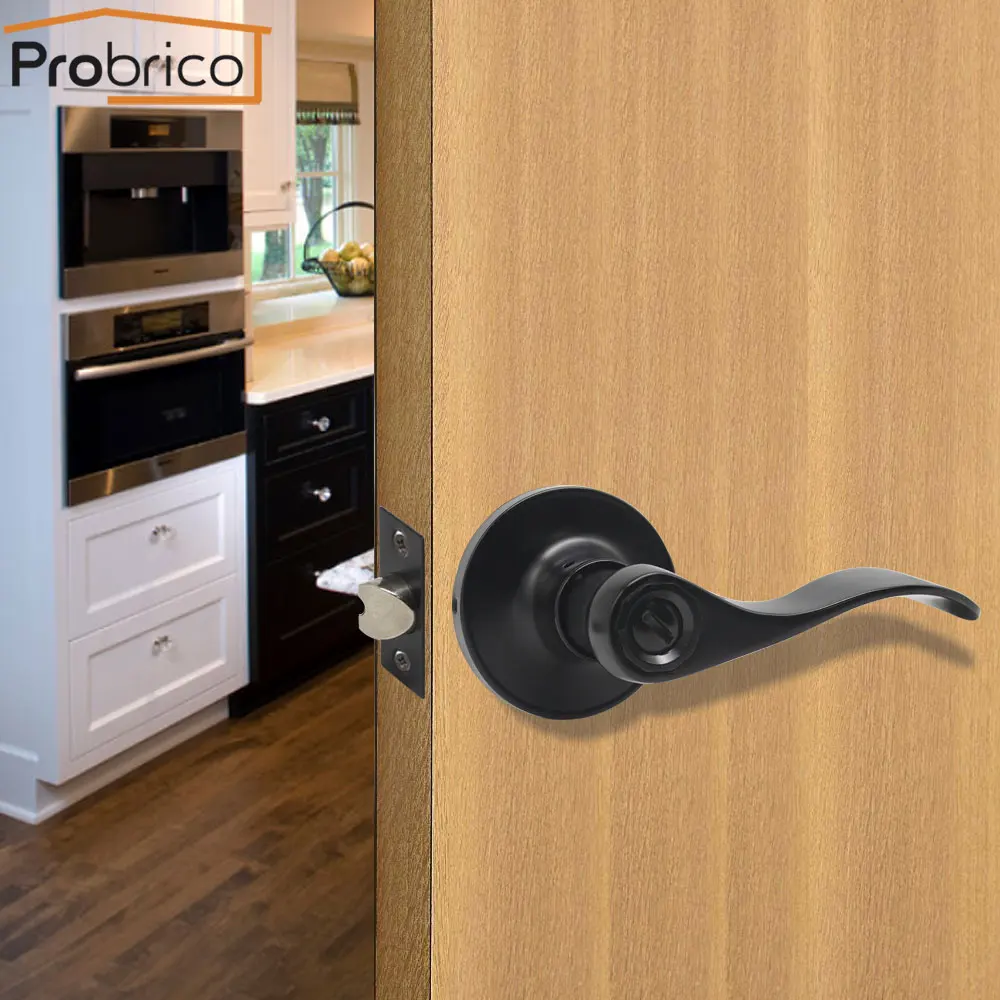 Probrico Black door handles for Interior door Locks front back levers lock core keyless privacy lock for bathroom/bedroom doors 
Probrico Black door handles for Interior door Locks front back levers lock core keyless privacy lock for bathroom/bedroom doors