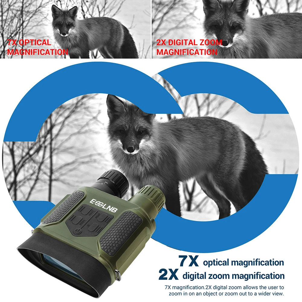 7X31 Binoculars Digital Night Vision Scope with 2" TFT LCD and 8GB TF Card Photo Camera Video Recorder 400m Infrared Binoculars
7X31 Binoculars Digital Night Vision Scope with 2" TFT LCD and 8GB TF Card Photo Camera Video Recorder 400m Infrared Binoculars
