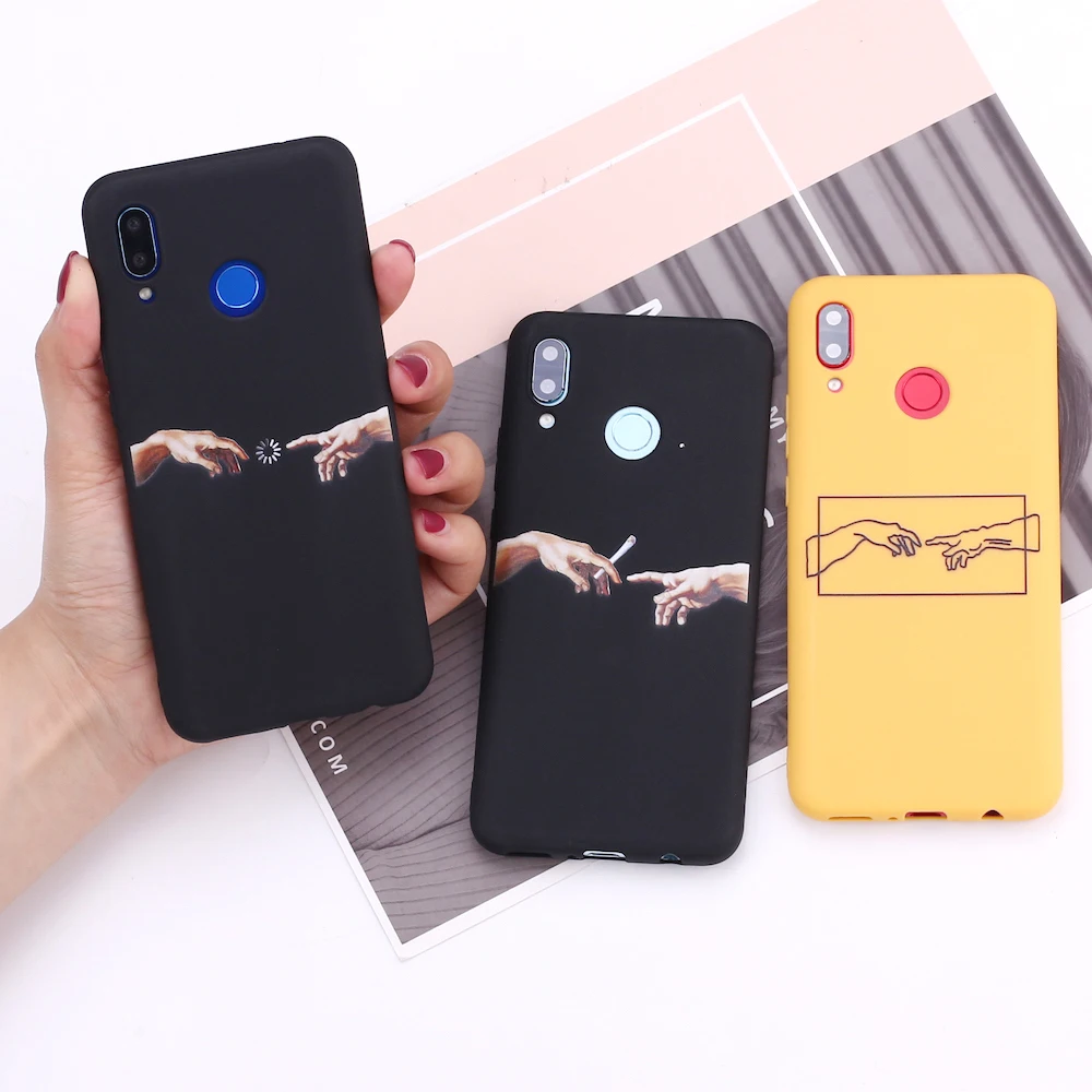 Силиконовый чехол для Huawei Honor Mate 10 20 Nova P20 P30 P40 P Smart Mona Lisa Art David lines|Бамперы| |