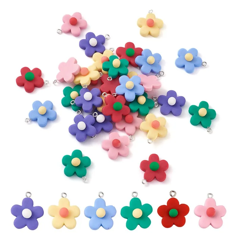 Pandahall 120pcs Flower Resin Pendants Charms with Iron Findings Mixed Color for Jewelry Making DIY BraceletCraft 6 colors
Pandahall 120pcs Flower Resin Pendants Charms with Iron Findings Mixed Color for Jewelry Making DIY BraceletCraft 6 colors