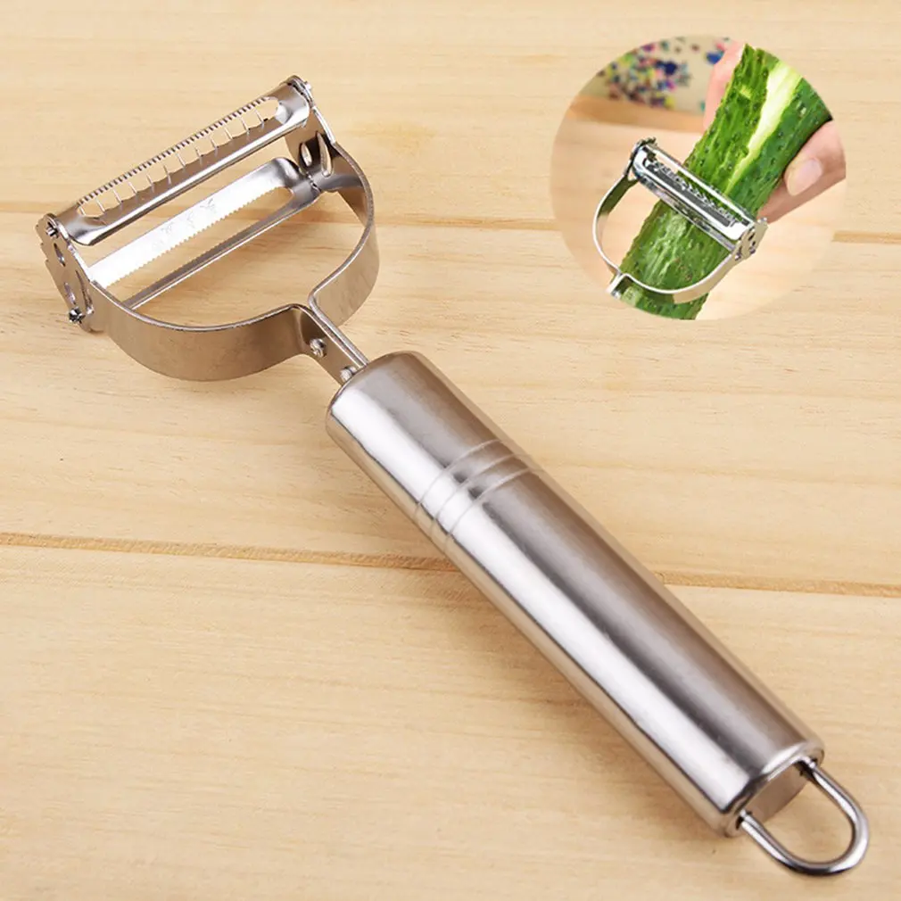 Stainless Steel Multi-function Peeler Slicer Shredder Potato Peeler Vegetable Peeler Double-sided Blade Home Practical Peeler
Stainless Steel Multi-function Peeler Slicer Shredder Potato Peeler Vegetable Peeler Double-sided Blade Home Practical Peeler