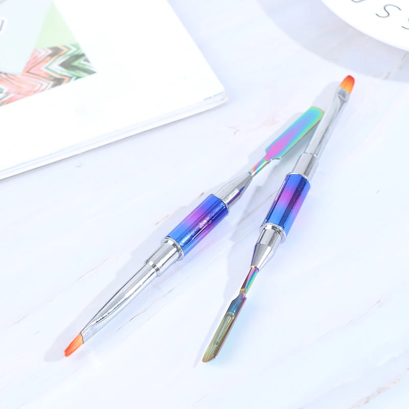 Nail Art Tool Dual Ended Gum Gel Builder Gel Spatula Drawing UV Gel Brush 
Nail Art Tool Dual Ended Gum Gel Builder Gel Spatula Drawing UV Gel Brush