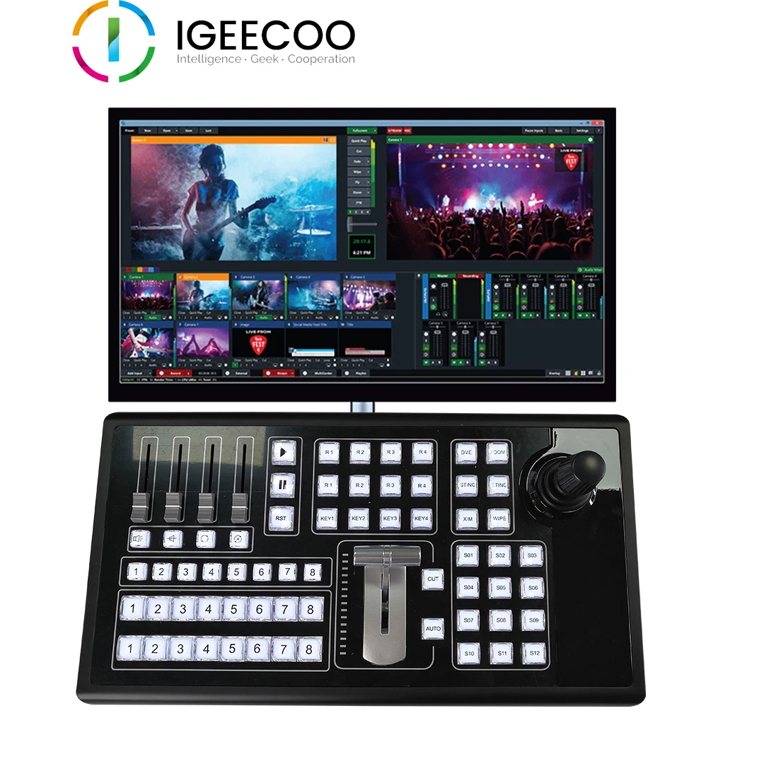 Vmix controller IGC-JK105VB vMix console controller T-bar joystick Switchboard control panel from China manufacture IGEECOO
Vmix controller IGC-JK105VB vMix console controller T-bar joystick Switchboard control panel from China manufacture IGEECOO