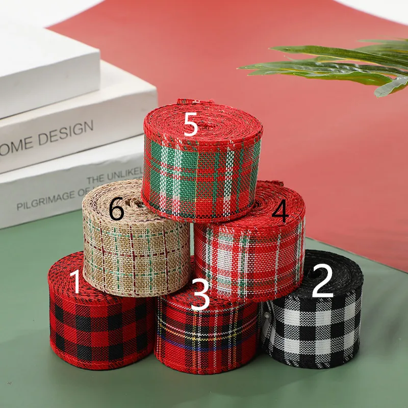 5 Yards/Roll Imitation Hemp Ribbon Red Black Green Plaid Wire Ribbons for Christmas Decoration DIY Crafts Bow Handmade Gift Wrap
5 Yards/Roll Imitation Hemp Ribbon Red Black Green Plaid Wire Ribbons for Christmas Decoration DIY Crafts Bow Handmade Gift Wrap