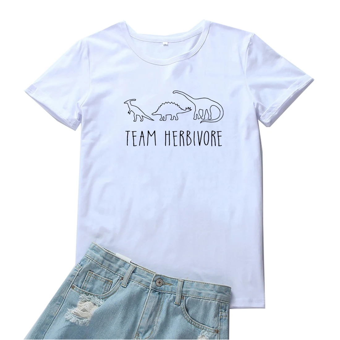Team Herbivore Tee Shirt Femme Dinosaur Graphic Tees Women Cotton Harajuku Tide Tshirt Women Simple Cartoon T-shirts Women
Team Herbivore Tee Shirt Femme Dinosaur Graphic Tees Women Cotton Harajuku Tide Tshirt Women Simple Cartoon T-shirts Women