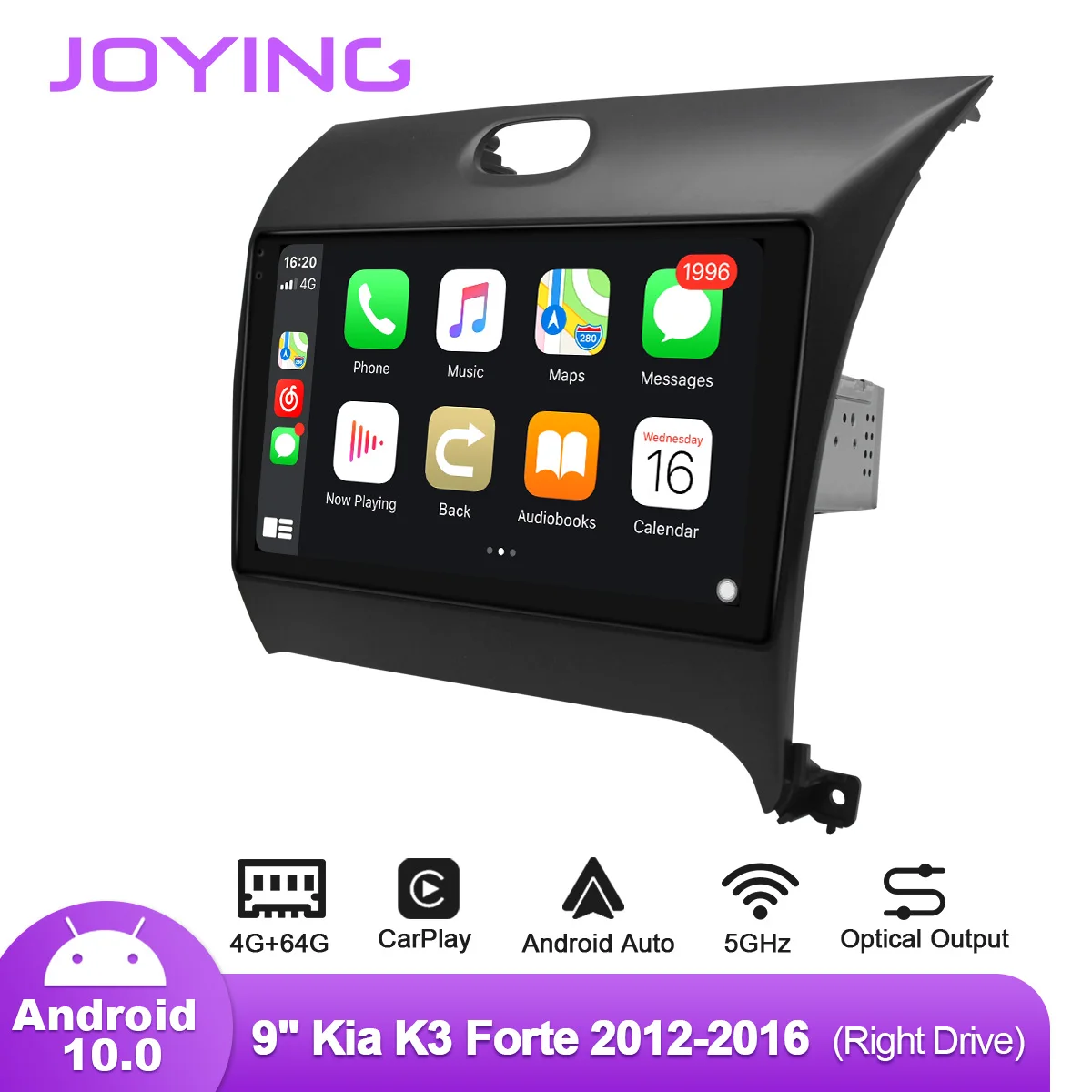 Joying Android 10 Car Radio 9” Car Multimedia Player Head Unit For Kia K3 Forte 2012-2016 Steering Wheel Control Octa Core 4G
Joying Android 10 Car Radio 9” Car Multimedia Player Head Unit For Kia K3 Forte 2012-2016 Steering Wheel Control Octa Core 4G