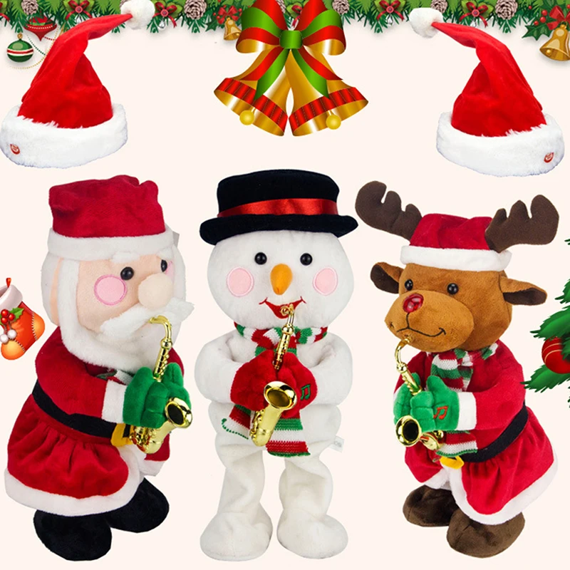 Santa Claus Snowman Reindeer Electric Singing Dancing With Saxophone Christmas Plush Doll Toy Wedding Party Gift
Santa Claus Snowman Reindeer Electric Singing Dancing With Saxophone Christmas Plush Doll Toy Wedding Party Gift