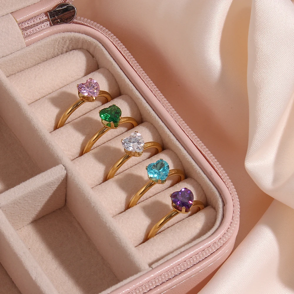 Trendy Elegant And Beautiful Heart-shaped Tarnish Free Hypoallergenic Stainless Steel Zircon Gold Ring For Women Party Gifts
Trendy Elegant And Beautiful Heart-shaped Tarnish Free Hypoallergenic Stainless Steel Zircon Gold Ring For Women Party Gifts