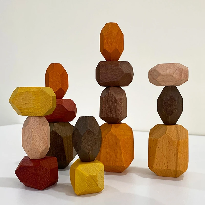 15Pcs Wooden Stacked Stone Balanced Toy Education Colorful Creative Wooden Blocks Building Block for Kids
15Pcs Wooden Stacked Stone Balanced Toy Education Colorful Creative Wooden Blocks Building Block for Kids