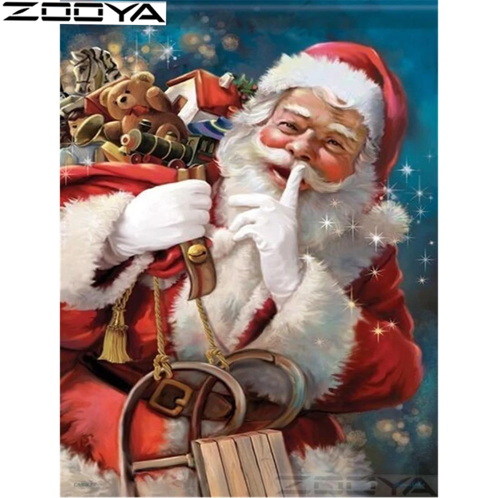 Zooya Diy Алмазная вышивка Санта Круз фото Декор для дома 3D бриллиантовый рисунок