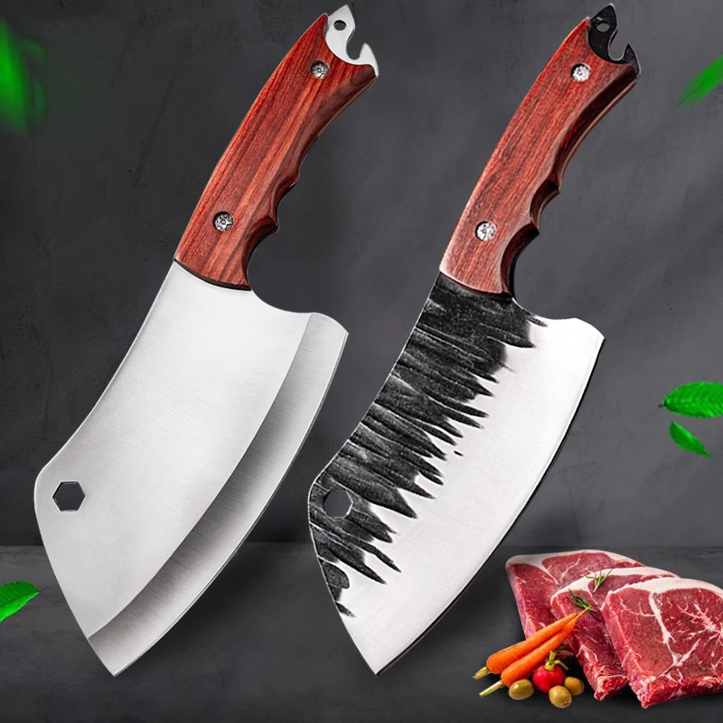 Outdoor Hunting Knife Stainless Steel Survival Knife Meat Cleaver with Sheath Pocket Knife Corkscrew Portable Kitchen Chef Knife
Outdoor Hunting Knife Stainless Steel Survival Knife Meat Cleaver with Sheath Pocket Knife Corkscrew Portable Kitchen Chef Knife