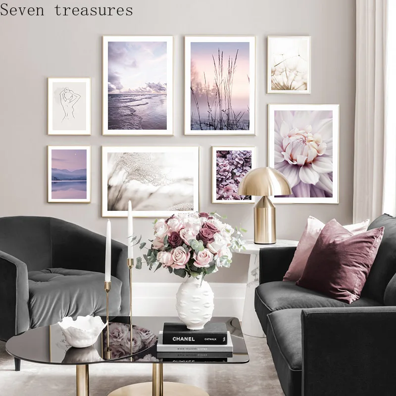 Beige Purple Flower Sunset Nature Landscape Canvas Painting Scandinavian Art Poster WallPrint Nordic Room Decoration Picture
Beige Purple Flower Sunset Nature Landscape Canvas Painting Scandinavian Art Poster WallPrint Nordic Room Decoration Picture