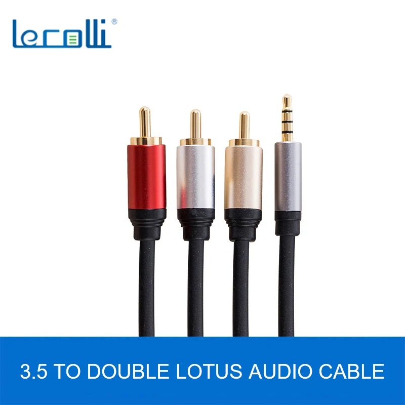 Аудиокабель Lecolli RCA HiFi стерео 2RCA на 3 5 мм AUX разъем Y-образный сплиттер для