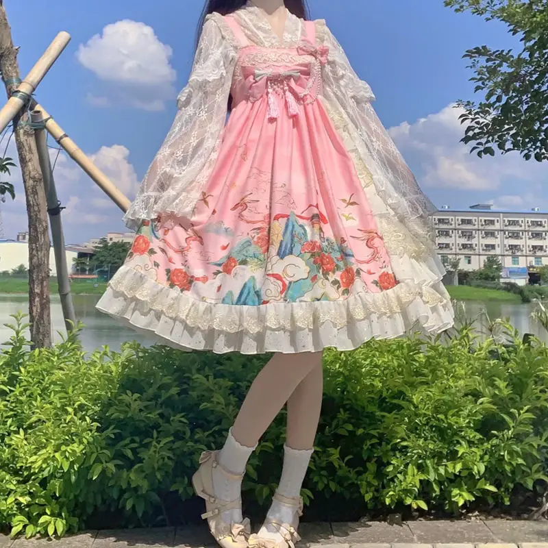 Original Design Lolita Dress Chinese Mythology Elements Print Teens Women Girls Kawaii Costumes
Original Design Lolita Dress Chinese Mythology Elements Print Teens Women Girls Kawaii Costumes