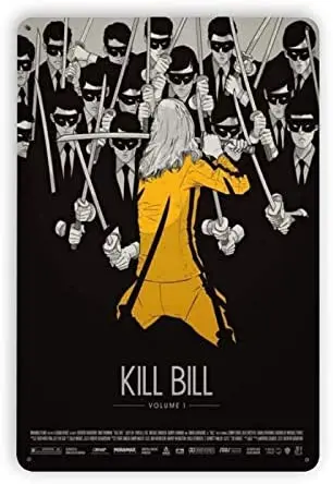 Kill Bill Movie Vintage Metal Tin Signs, Retro Style Sign Wall Art Plaque Decoration Mural Funny Gifts for Coffee Bar Kitchen 
Kill Bill Movie Vintage Metal Tin Signs, Retro Style Sign Wall Art Plaque Decoration Mural Funny Gifts for Coffee Bar Kitchen