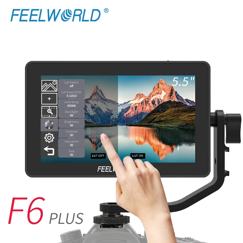 FEELWORLD F6 PLUS 5 дюймов на камеру DSLR полевой монитор сенсорный экран IPS FHD 1920x1080 видео 4K
