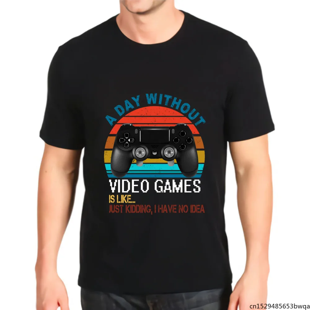 Graphic New A Day Without Video Games Is Like Retro Gamer Gift Poly Cotton Anime Best Seller Top Men's T-shirt
Graphic New A Day Without Video Games Is Like Retro Gamer Gift Poly Cotton Anime Best Seller Top Men's T-shirt