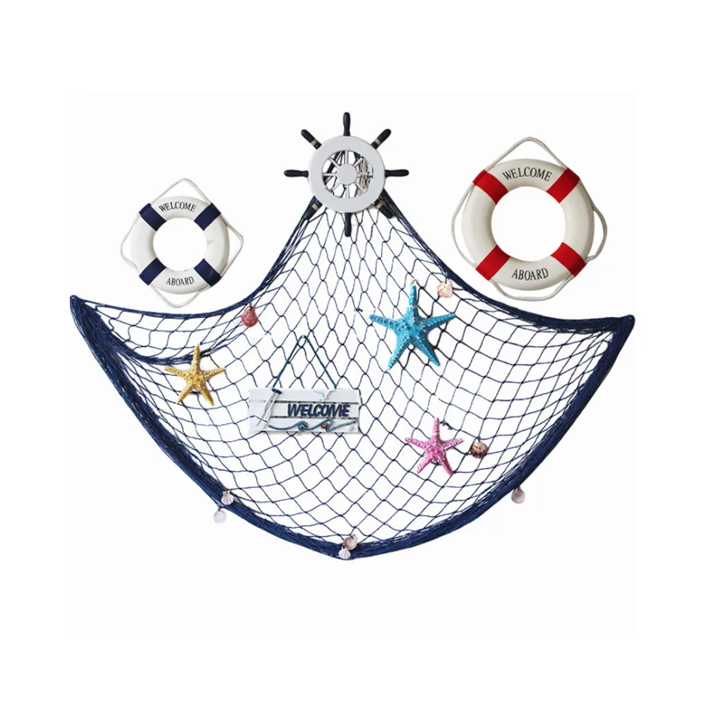 150*200CM Marine Style Hanging Fishing Net Pendant Mesh Home Decor DIY Craft Wall Hanging Decoration Ornament 
150*200CM Marine Style Hanging Fishing Net Pendant Mesh Home Decor DIY Craft Wall Hanging Decoration Ornament
