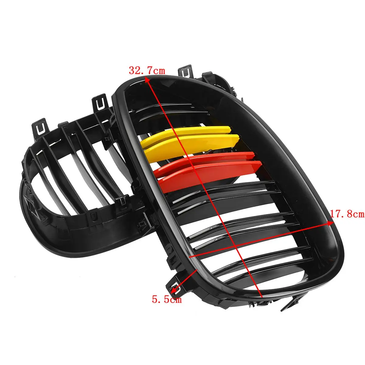 1 Pair Glossy Matte Black M Color Double Slat Line Front Kidney Racing Grilles For BMW E60 E61 525i 528i 5 Series 2003-2010
1 Pair Glossy Matte Black M Color Double Slat Line Front Kidney Racing Grilles For BMW E60 E61 525i 528i 5 Series 2003-2010