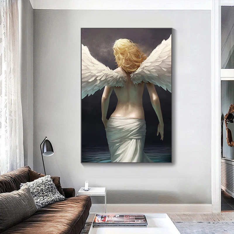 Modern Angel Girl Canvas Painting White Wings Poster and Prints Quadros Wall Art Picture for Living Room Home Decoration Cuadros
Modern Angel Girl Canvas Painting White Wings Poster and Prints Quadros Wall Art Picture for Living Room Home Decoration Cuadros