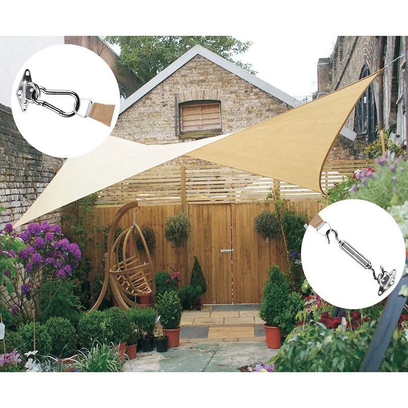 Shade Sail Hardware Kit 8 Inches Stainless Steel for Triple-cornered Heavy Duty Sun Sail Installation Retail
Shade Sail Hardware Kit 8 Inches Stainless Steel for Triple-cornered Heavy Duty Sun Sail Installation Retail