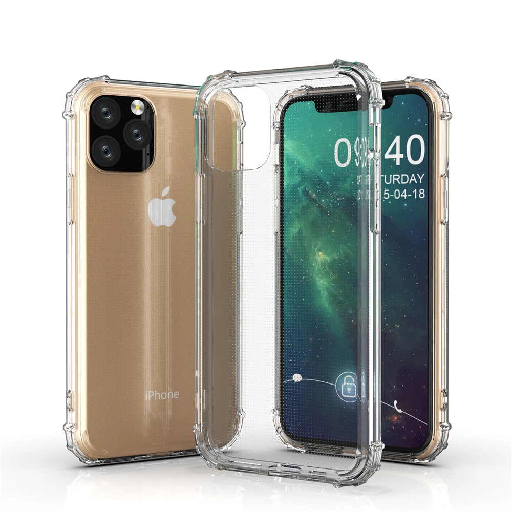 Противоударный прозрачный чехол с 4 углами совместим iPhone 11 Pro/ 11/ 11Pro Max 2019|Бамперы| |