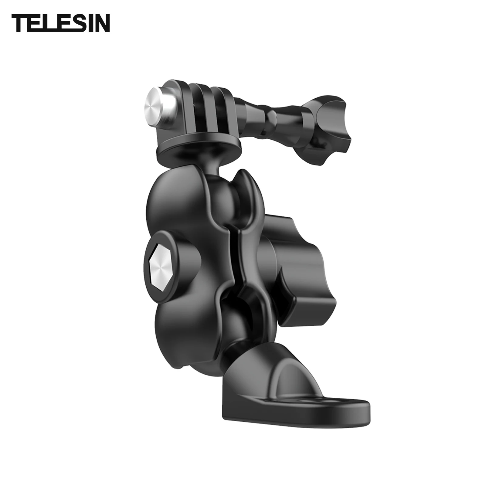

TELESIN 360° Rotation Action Camera Mount Adapter Motorcycle Rear-view Mirror Mounting Bracket for GoPro Hero 10 9 8 7