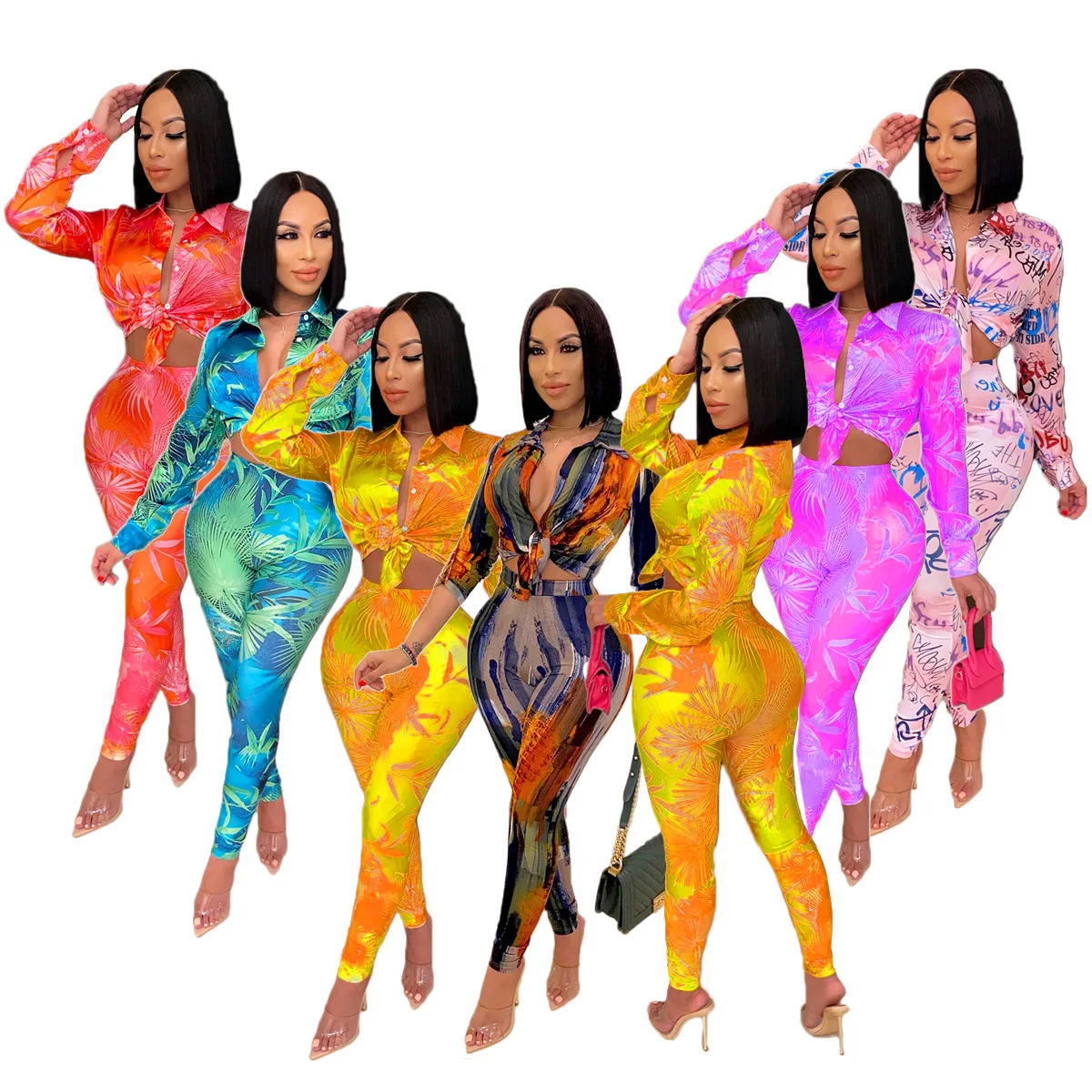 PLSW Two Piece Set Women Autumn Letter Leaf Print Set Blouses Shirt Legging Pants Suit Active Wear Tracksuit Fitness Outfit
PLSW Two Piece Set Women Autumn Letter Leaf Print Set Blouses Shirt Legging Pants Suit Active Wear Tracksuit Fitness Outfit