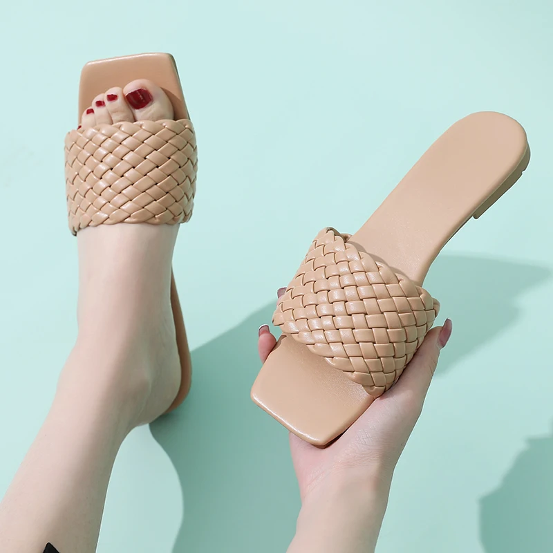 Women Temperament Slippers Braided Design Charm Open-toe Set Foot Vacation Beach Flat Sandals Casual Flip Flops Women Shoes
Women Temperament Slippers Braided Design Charm Open-toe Set Foot Vacation Beach Flat Sandals Casual Flip Flops Women Shoes
