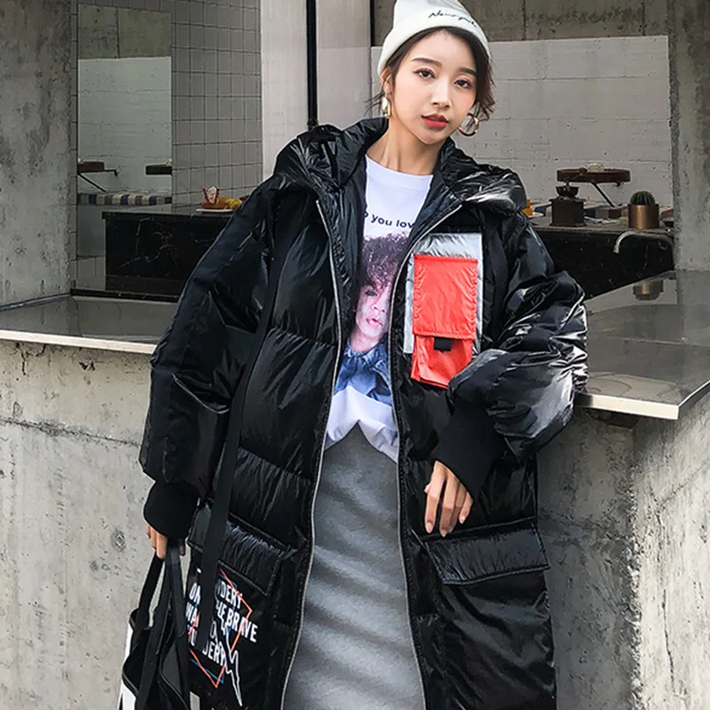 Winter New Down Jacket Women's Loose Long White Duck Down Overcoat Hooded Warm Parka Jackets Fashion Trench Coats Abrigo Mujer 
Winter New Down Jacket Women's Loose Long White Duck Down Overcoat Hooded Warm Parka Jackets Fashion Trench Coats Abrigo Mujer