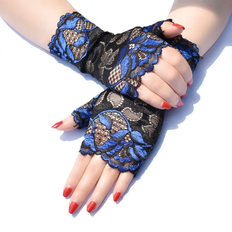 Women Summer Thin Sunscreen Fingerless Gloves Hollow Jacquard Floral Lace Contrast Color Dance Party Driving Mittens
Women Summer Thin Sunscreen Fingerless Gloves Hollow Jacquard Floral Lace Contrast Color Dance Party Driving Mittens