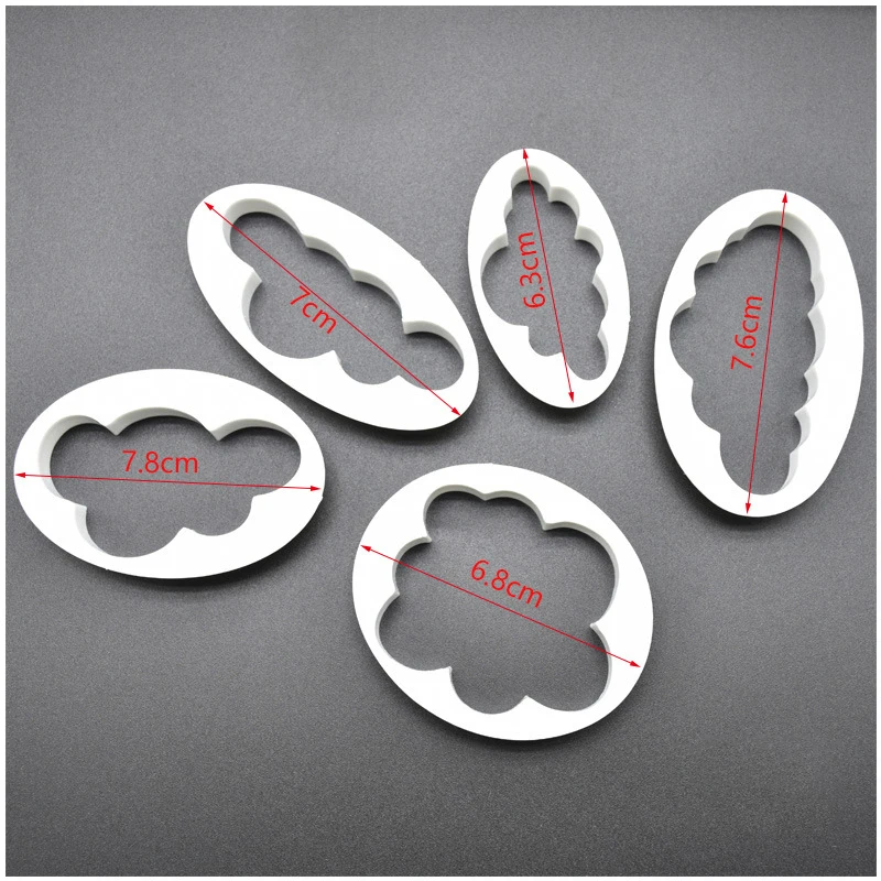 5PCS/Set Cloud Shape Cookie Cutter Custom Made 3D Printed Fondant Cookie Cutter Biscuit Mold for Cake Decorating Tools 2020 New
5PCS/Set Cloud Shape Cookie Cutter Custom Made 3D Printed Fondant Cookie Cutter Biscuit Mold for Cake Decorating Tools 2020 New