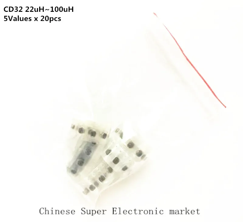 3x3x2 мм CD32 SMD силовой индуктор набор SDR0302 серия 22uH ~ 100uH 5 значений x 20 шт = 100 шт|kit kits|smd