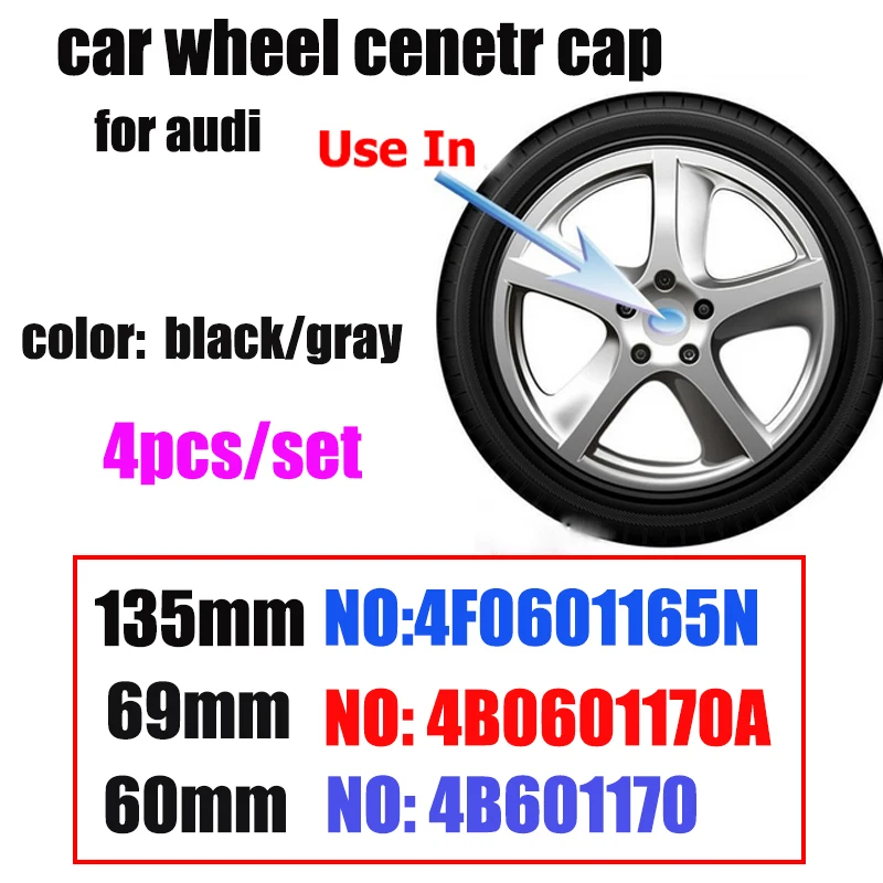4pcs/set 60MM 69MM 135MM 5Clips Emblem Car Wheel Center Hub Cap Wheel Logo covers for A3 A4 A5 A6 A7 A8 Q5 R8 S4 S5 S6 TT
4pcs/set 60MM 69MM 135MM 5Clips Emblem Car Wheel Center Hub Cap Wheel Logo covers for A3 A4 A5 A6 A7 A8 Q5 R8 S4 S5 S6 TT