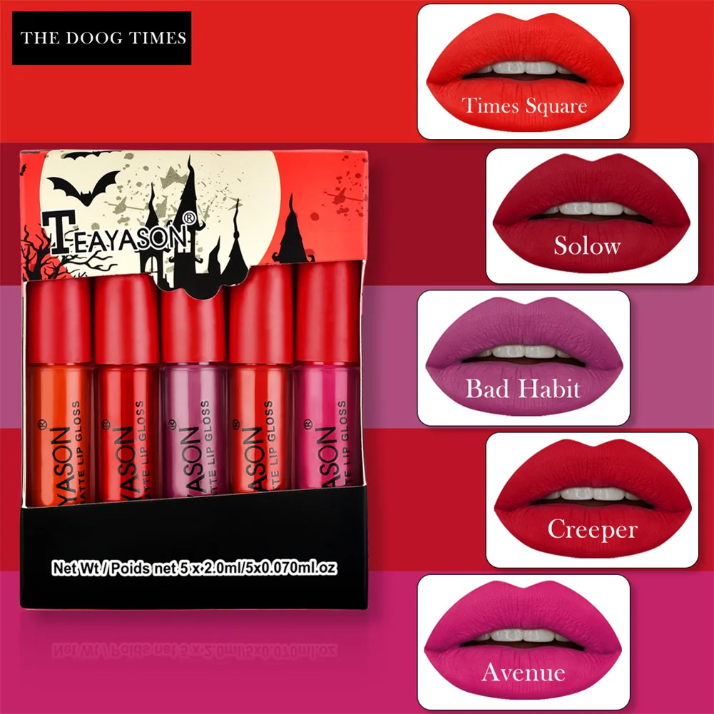 5PCS/Set Waterproof Long Lasting Non-stick Lip Gloss Beauty Glazed Matte Liquid Velvet Lipstick Lip Make Up Cosmetics Shipping
5PCS/Set Waterproof Long Lasting Non-stick Lip Gloss Beauty Glazed Matte Liquid Velvet Lipstick Lip Make Up Cosmetics Shipping