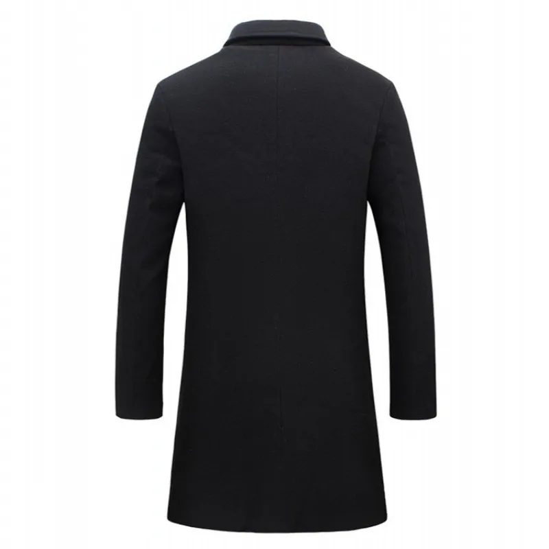 Men Long Windbreakers Fashion Thicken Solid Color Slim Outerwear Business Casual Lapel Woolen Coat Plus Size 5XL
Men Long Windbreakers Fashion Thicken Solid Color Slim Outerwear Business Casual Lapel Woolen Coat Plus Size 5XL