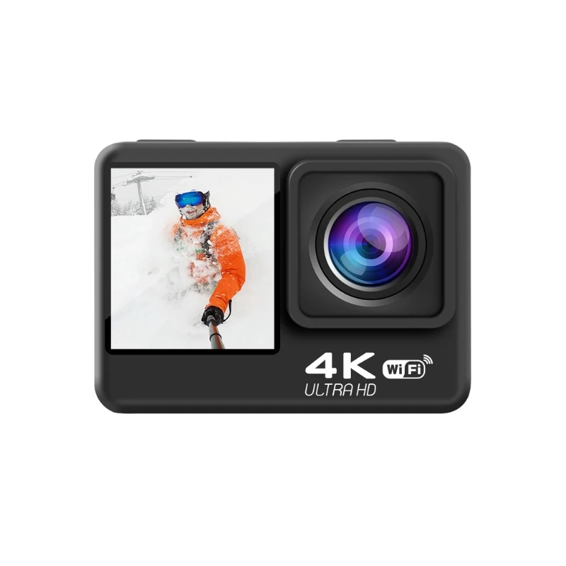 

Экшн-камера 4K 60FPS, Экшн-камера для велосипеда с поворотом на 170 градусов, водонепроницаемая камера 7G, спортивный видеорегистратор