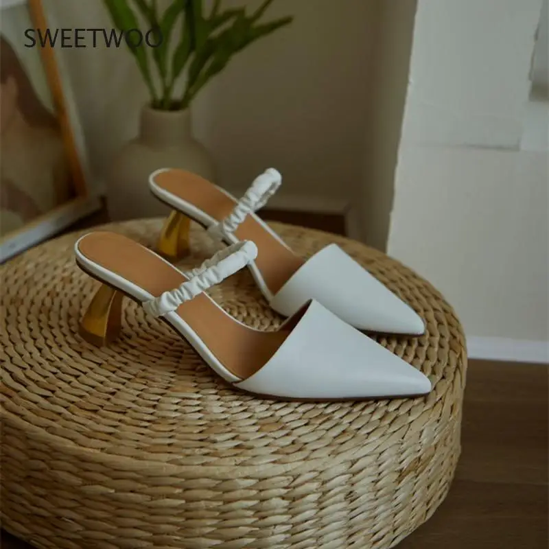 Chic Leather High Heels Shoes Solid Women Gold Kitten Mid Heel Sandals Pointed Toe Summer Slippers Formal Shoes Sexy Women Pumps
Chic Leather High Heels Shoes Solid Women Gold Kitten Mid Heel Sandals Pointed Toe Summer Slippers Formal Shoes Sexy Women Pumps