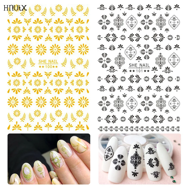 HNUIX 1 leaf pattern geometric gold 3D Nail Art sticker decals adhesive strips wave line manicure Nail Art decoration tip
HNUIX 1 leaf pattern geometric gold 3D Nail Art sticker decals adhesive strips wave line manicure Nail Art decoration tip
