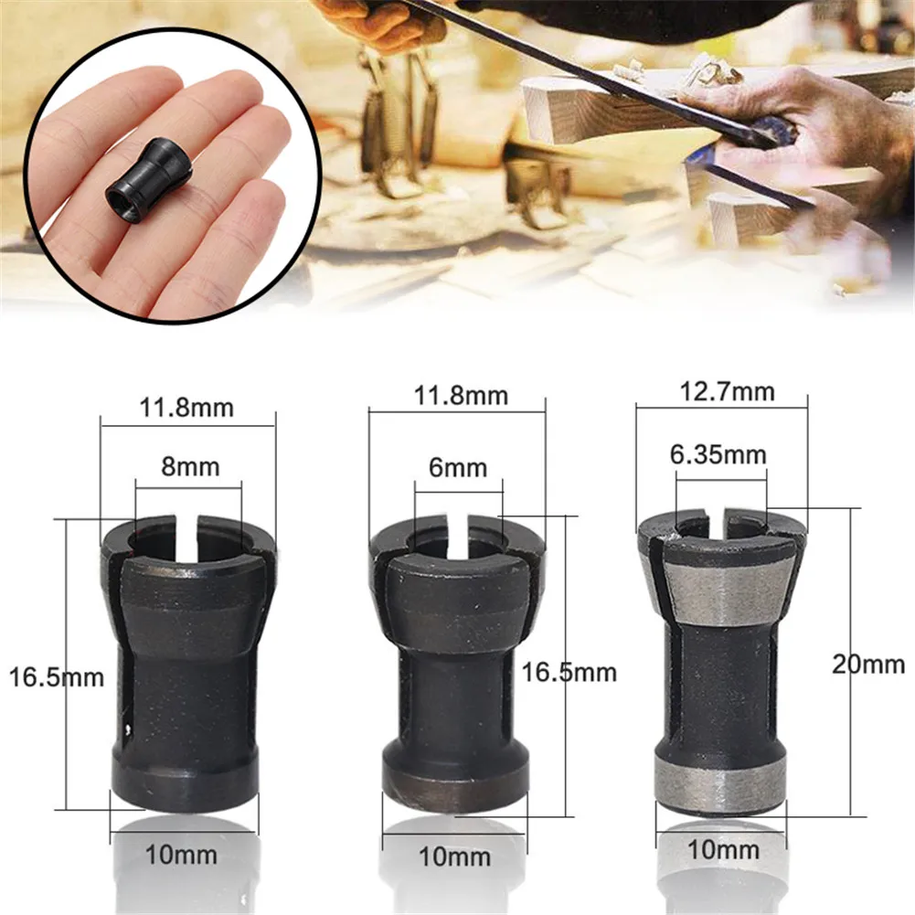 3Pcs Precision 6/6.35/8mm Collet Chuck Engraving Trimming Machine Electric Router For Machinery Manufacturing Woodworking Cutter
3Pcs Precision 6/6.35/8mm Collet Chuck Engraving Trimming Machine Electric Router For Machinery Manufacturing Woodworking Cutter