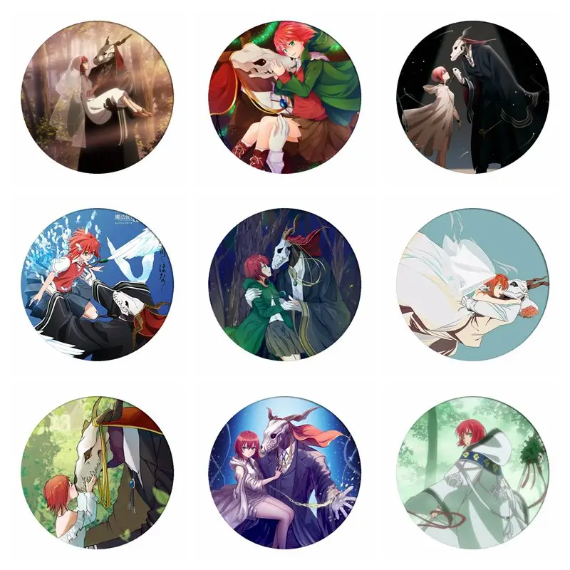 Mahoutsukai no Yome Значки для косплея Chise Hatori, значок знака Элиас Эйнсворт, булавка для рюкзака, сумки для одежды
Mahoutsukai no Yome Значки для косплея Chise Hatori, значок знака Элиас Эйнсворт, булавка для рюкзака, сумки для одежды