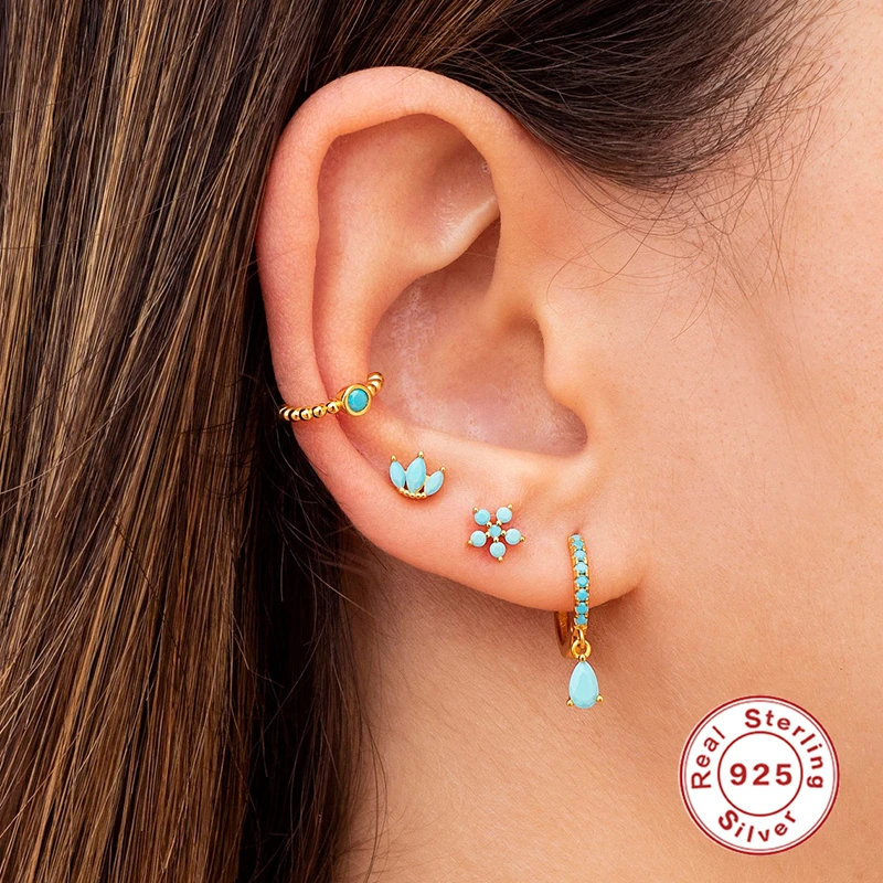 CANNER 100% Real 925 Sterling Silver 2021 Small Cute Turquoise Stud Earrings For Women Mini Piercing Earring Jewelry Pendientes
CANNER 100% Real 925 Sterling Silver 2021 Small Cute Turquoise Stud Earrings For Women Mini Piercing Earring Jewelry Pendientes