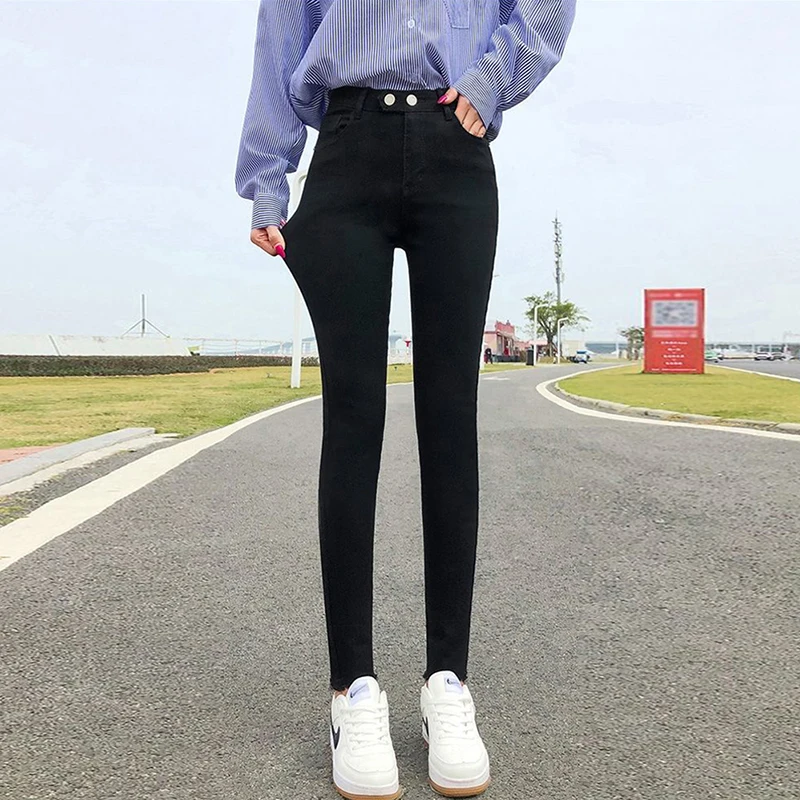 Casual High Waist Stretch Skinny Pencil Jeans Women Streetwear Solid Slim Denim Trousers Female Korean Style Leggings Pants
Casual High Waist Stretch Skinny Pencil Jeans Women Streetwear Solid Slim Denim Trousers Female Korean Style Leggings Pants